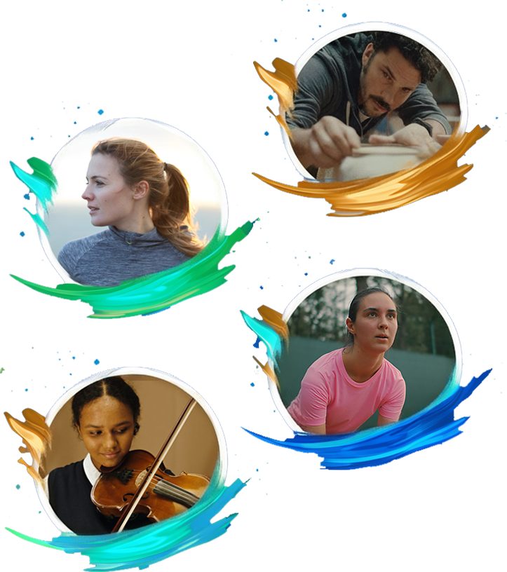 Persone con lenti a contatto