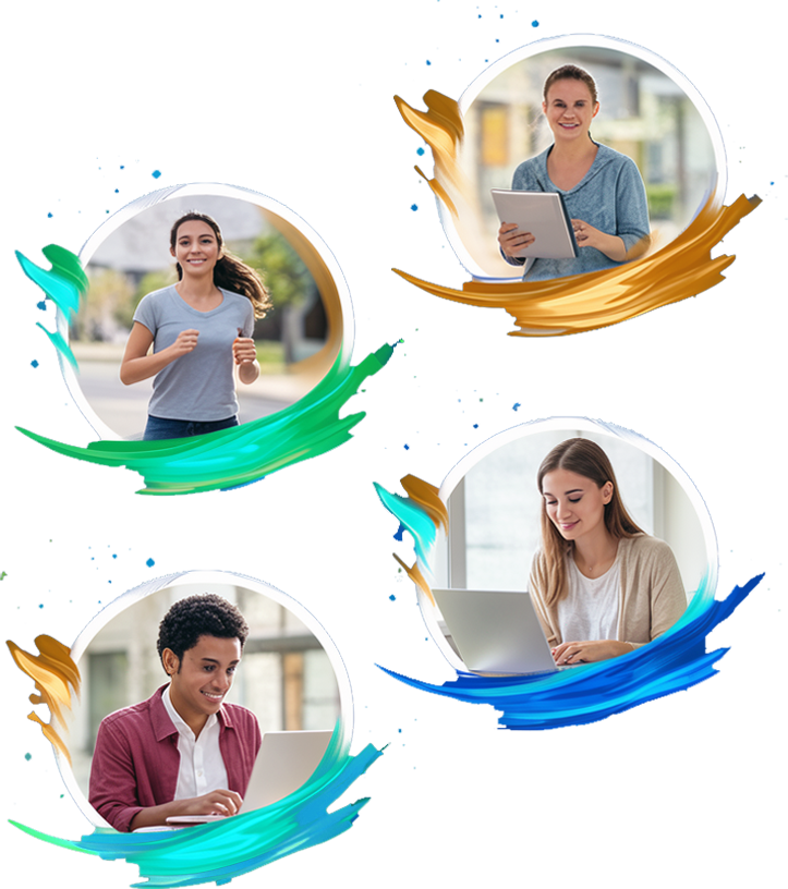 Persone con lenti a contatto